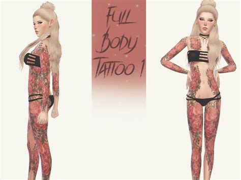 The Sims Resource Full Body Tattoo Full Body Tattoo Body Tattoos