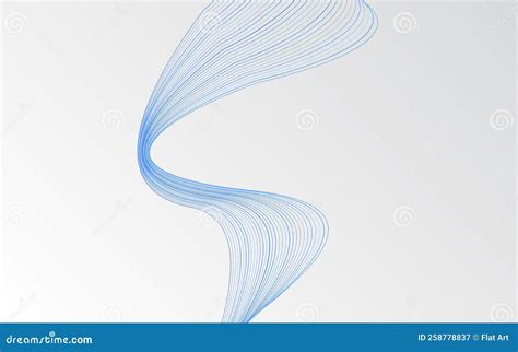 Stylish Blue Wavy Lines Abstract Background Design Stock Vector