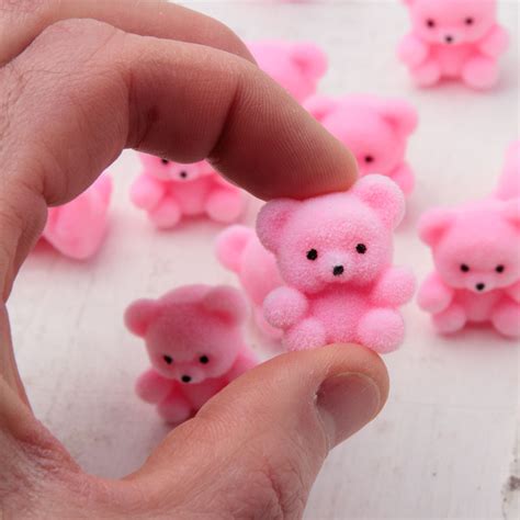 Miniature Pink Flocked Teddy Bears Bears Dolls And Animals Doll