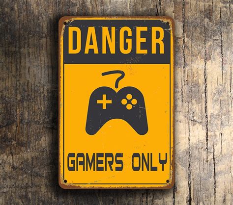 GAMERS ONLY SIGN Gamers Only Signs Vintage style Gamers Only