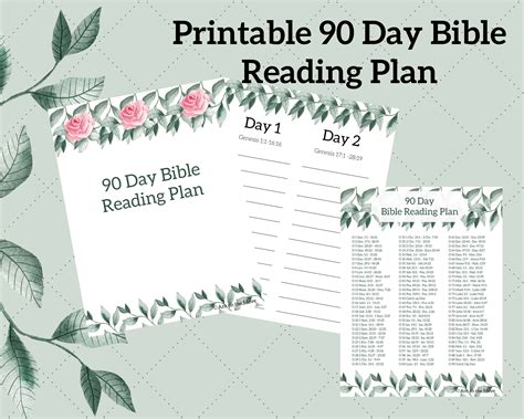 90 Day Bible Reading Plan Printable Reading Plan Read The Bible Bible