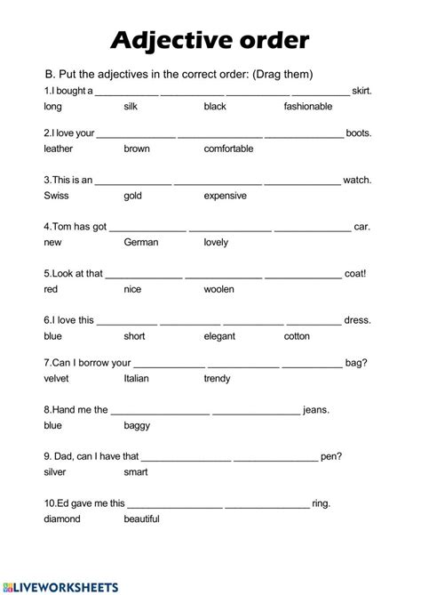 Proper Adjectives Worksheet Th Grade