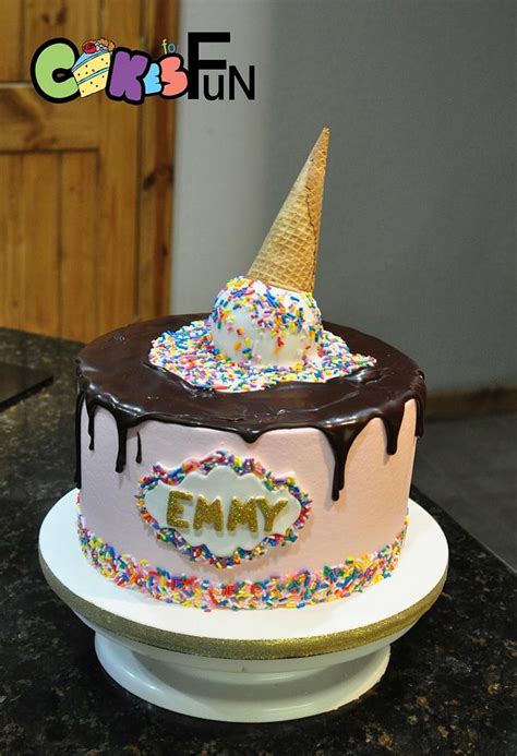 Drip Cake With Sprinkles Cake By Cakes For Fun Cakesdecor