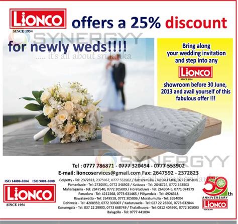 You can combine services like mattress and carpet cleaning to add up or to exceed the minimum amount to get the best value. Lionco Mattresses for25% Discount - Valid till 30th June ...