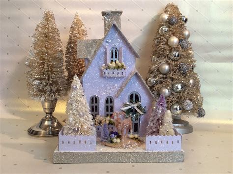 Pin By Elizabeth On Putz Glitterhouses Glitter Houses Christmas