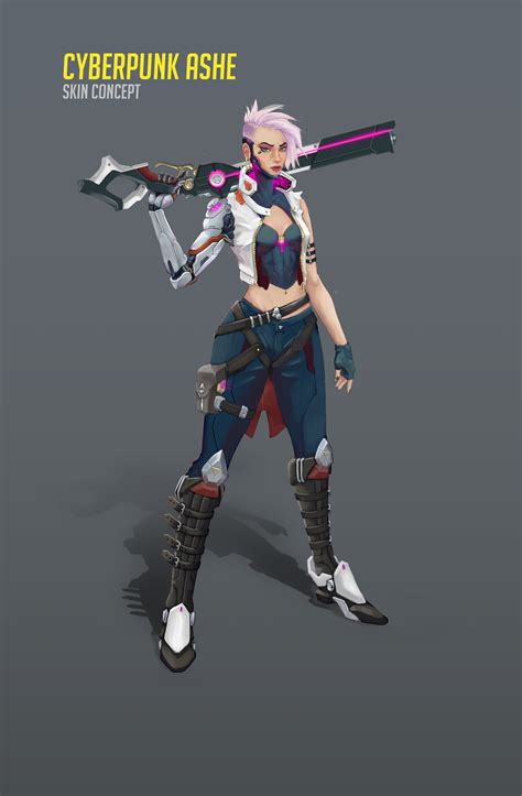 Artstation Cyberpunk Ashe Overwatch Fan Concept