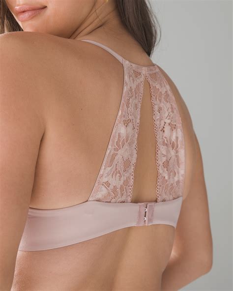 Soma Embraceable Signature Lace Perfect Coverage Racerback Bra In Light
