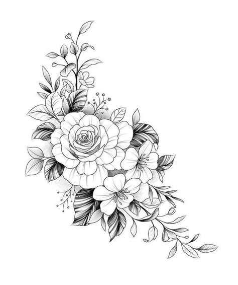 Floral Thigh Tattoos Floral Tattoo Sleeve Rose Tattoos Flower