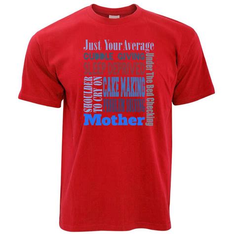 Mens Mothers Day T Shirt Just Your Average Super Mum Mom Tee Shirtbox