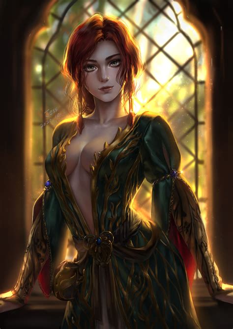 Triss Merigold Redhead Fantasy Girl The Witcher 3 Wild Hunt