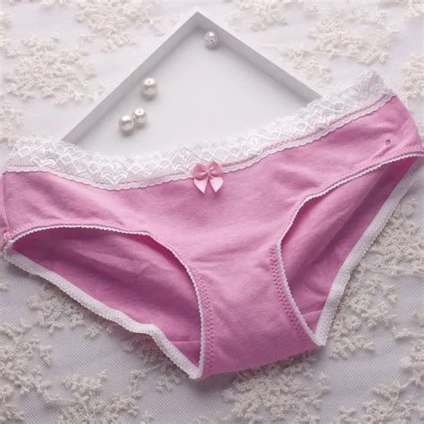 Japanese Lace Low Waist Sexy Panties Cute Underwear Women Candy Color Sweet Girls Pants Lovely