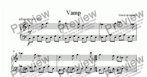 Vamp Download Sheet Music Pdf File