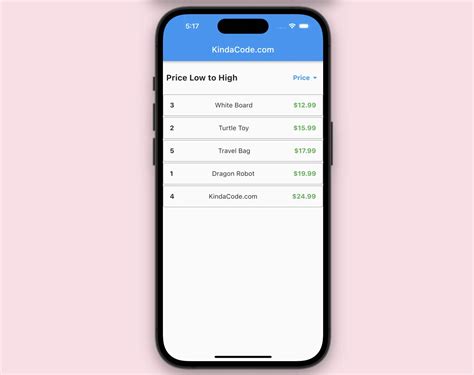 How To Create A Sortable ListView In Flutter KindaCode