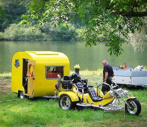 Motor Trike With Caravan Motorcycle Trailer Vw Trike Camper