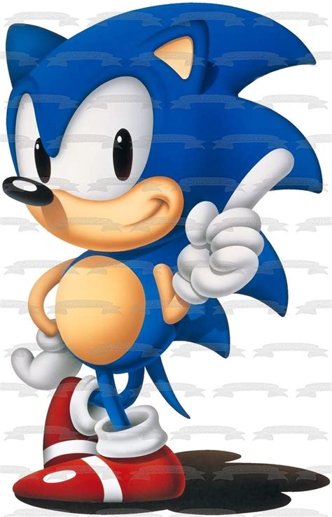 Sonic The Hedge Cartoon Character Pointing At Something