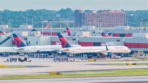 Atlanta 2014 Delta Airlines Passenger Airplanes Parked At The