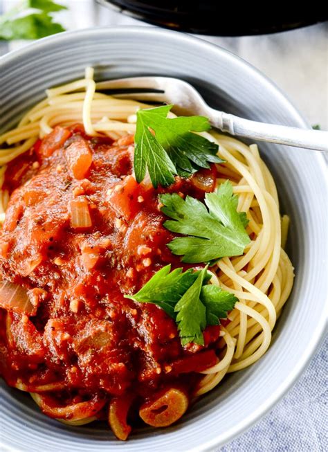Try this sweet and spicy dinner that's low in calories (153) and fat (1 gram), but high in protein (8 grams). Low Sodium Spaghetti Sauce - Recipe Diaries | Heart ...