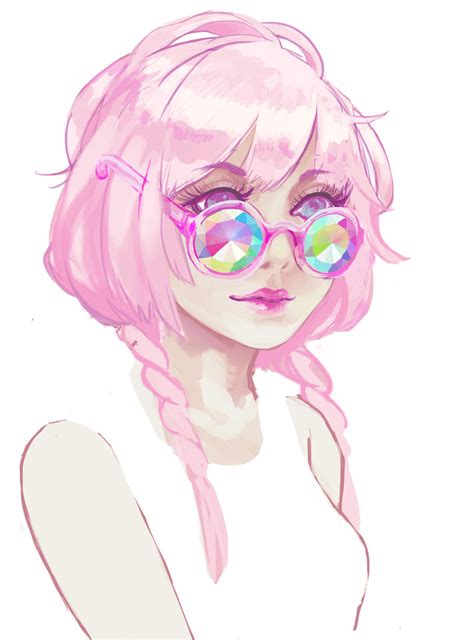Drawing Art Fashion Anime Painting Pastel Doodle Pink Hair