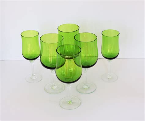 Lime Green Wine Glasses And Cordials St Patrick S Decor Etsy