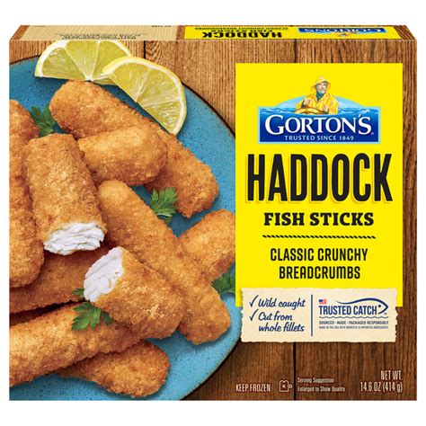 Save On Gortons Haddock Fish Sticks Classic Crunch Breadcrumbs Frozen