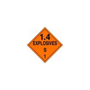 Buy Accuform MPL133FV1 DOT Placard Hazard Class 1 Explosives 1 4S