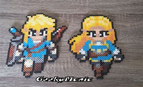 Zelda Breath Of The Wild Link And Zelda Sprites Perler Beads Etsy