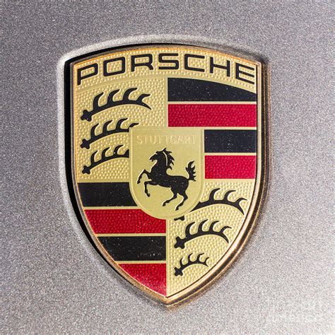 Silver And Gold Porsche 911 Emblem Photograph By Robert Loe Fine Art