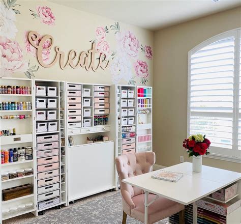 Look At The Fun Wallpaper Dream Craft Room Craft Room Design Craft