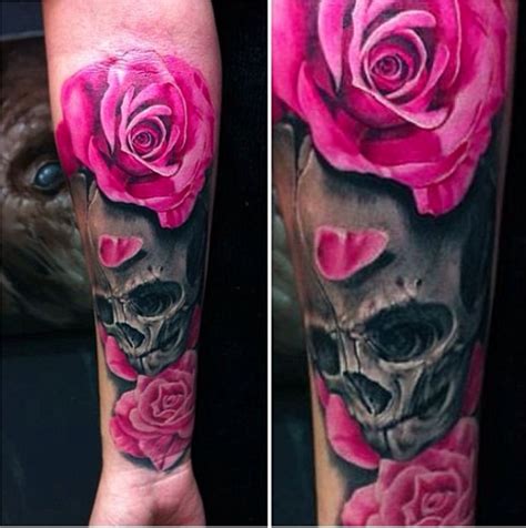 Fleur dessin couleur dessiner une fleur facile a dessiner: Dessin Tete De Mort Avec Rose Facile - Tatouage Temporaire ...
