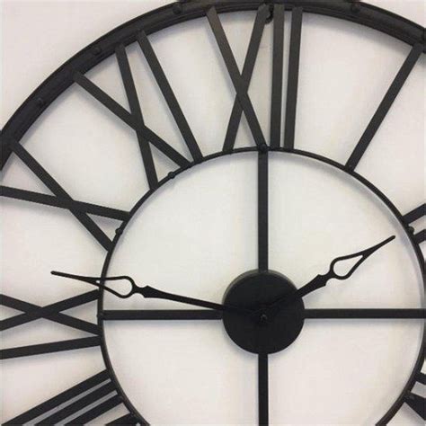 Stylish Large Black Metal Clock
