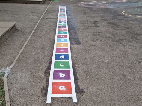 Alphabet Ladder Solid Playground Marking For Schools
