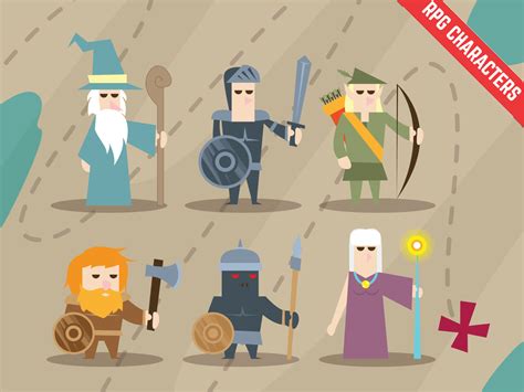 Rpg Character Set Vector Illustration By Dpicso On Dribbble