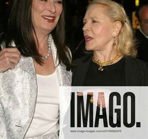 Anjelica Huston And Lauren Bacall At The 2005 Rodeo Drive Walk Of Style Awards Honoring Herb Ritts