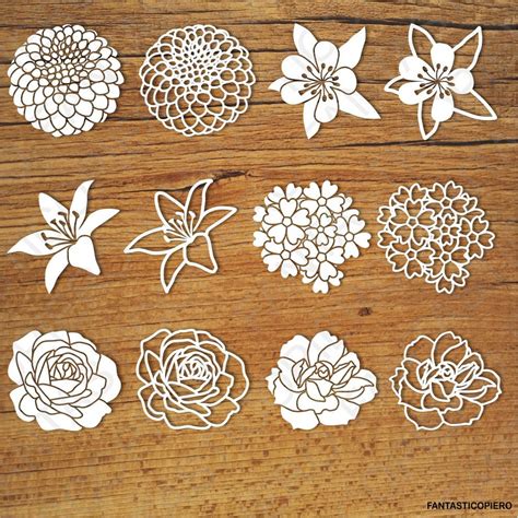 Flowers Set 3 Svg Files For Silhouette Cameo And Cricut Flowers