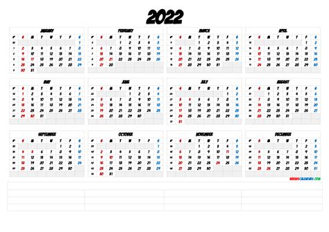 Free Printable Yearly Calendar 2022 Australia Printable Templates Free