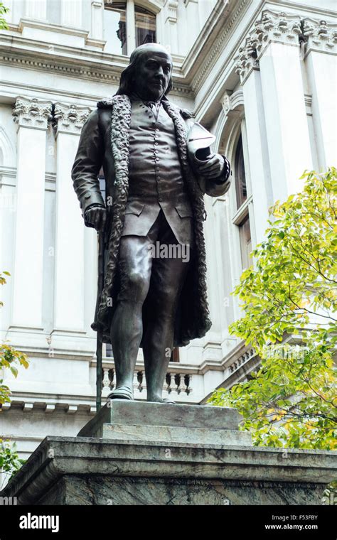 Benjamin Franklin Statue Boston Stock Photo Alamy