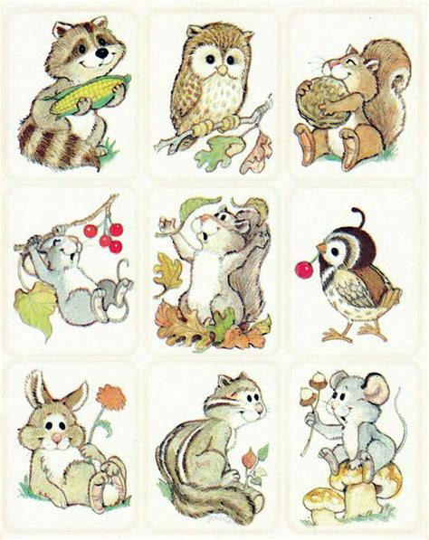 Eureka Woodland Animal Stickers Cute Animal Drawings Animal Clipart