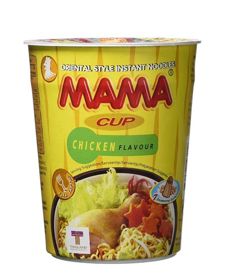 There is beef, chicken, spicy chicken, and pork. MAMA Cup Noodles Chicken, 70g - Glocery
