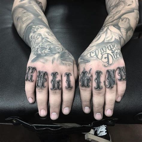 Knuckletattoos Knuckle Tattoos Hand Tattoos Tattoos For Guys