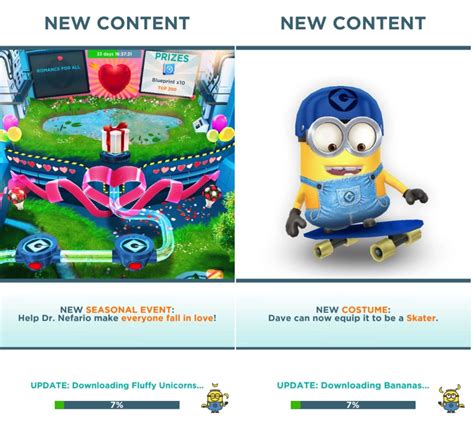 Universal Game Despicable Me Minion Rush Updated With New Content And