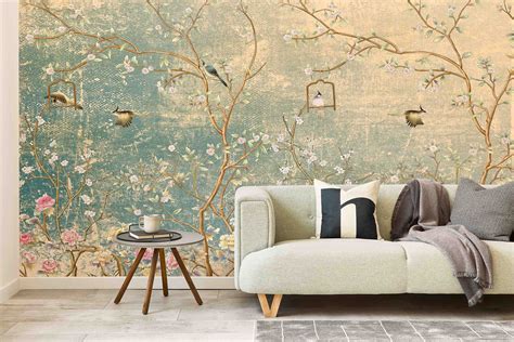 Chinoiserie Peel And Stick Wallpaper Customisable Chinoiserie Etsy