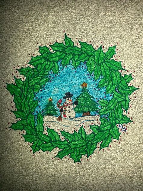 Christmas Wreath Drawing By Susan Turner Soulis Fine Art America