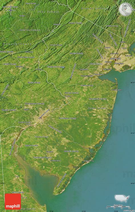 Satellite Map Of New Jersey