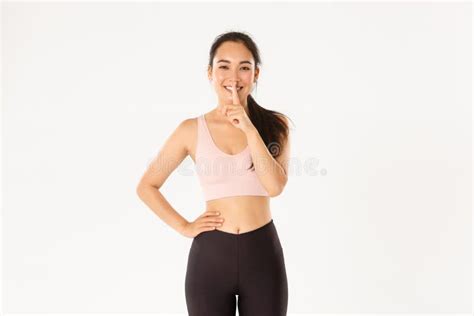 Sport Wellbeing And Active Lifestyle Concept Smiling Pretty Asian