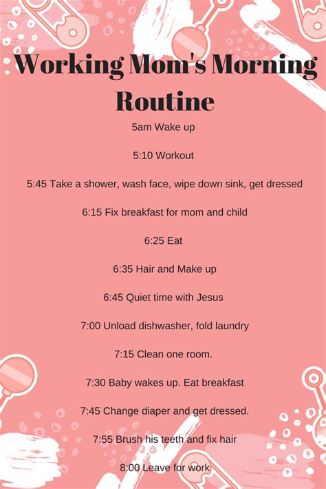 Pin By Rvahouseofjoy On Baby Chalk Working Mom Tips Morning Routine
