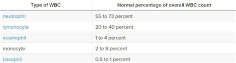 White Blood Cells Count Wbc Normal Range Blognex