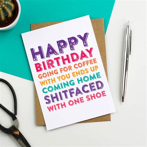 Happy Birthday Coffee With You Funny Greetings Card By Do You Punctuate