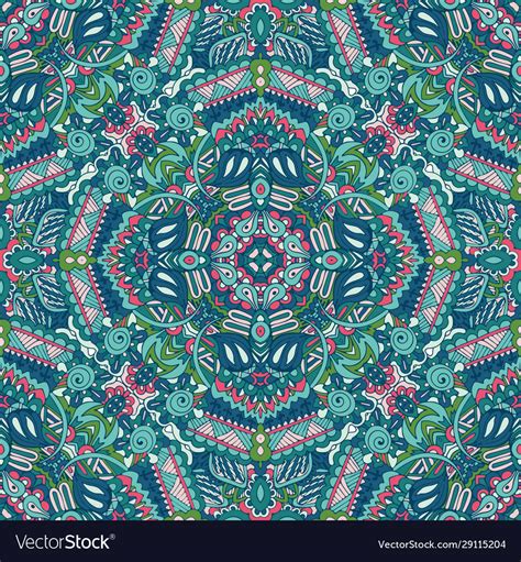 Indian Floral Paisley Medallion Pattern Royalty Free Vector