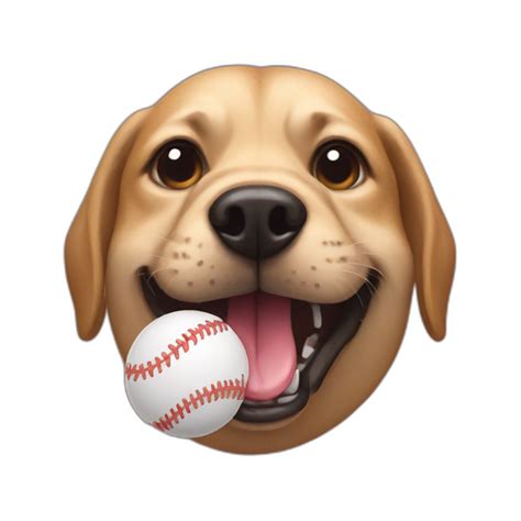 Canine Holding A Ball In Its Jaws Emoji Create And Combine New Emojis
