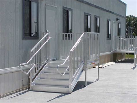 The opening arc of any door on the landing should clear the end of the stairs by at least 400mm. ADA Stairs, Steps, OSHA ADA Guidelines Requirements | Stairs, Porch design, Stair railing